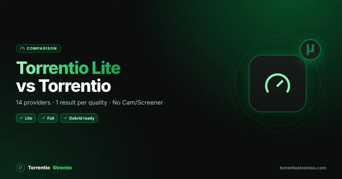 Torrentio Lite vs Torrentio comparison